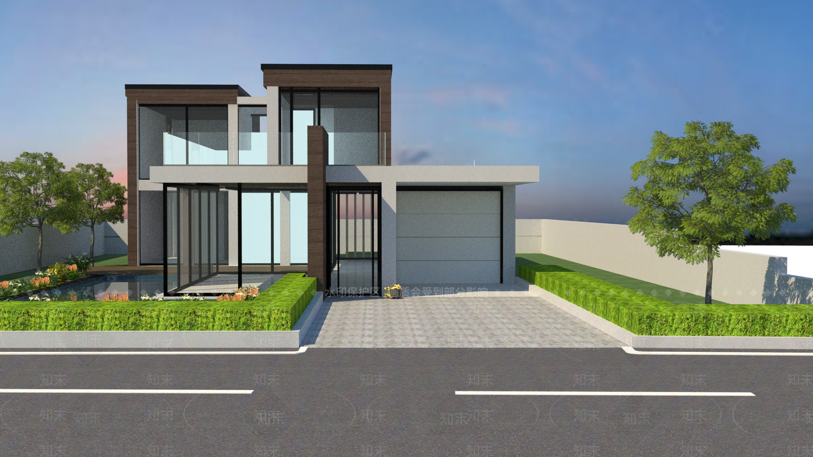 现代别墅单体建筑3D模型下载【ID:355999591】