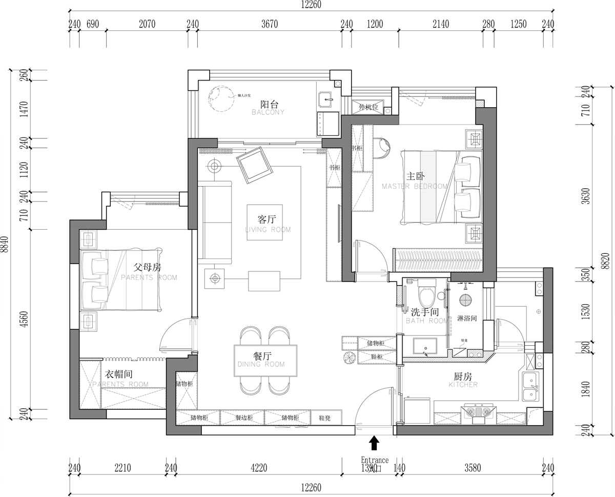 晓安设计cad施工图下载【ID:555993505】