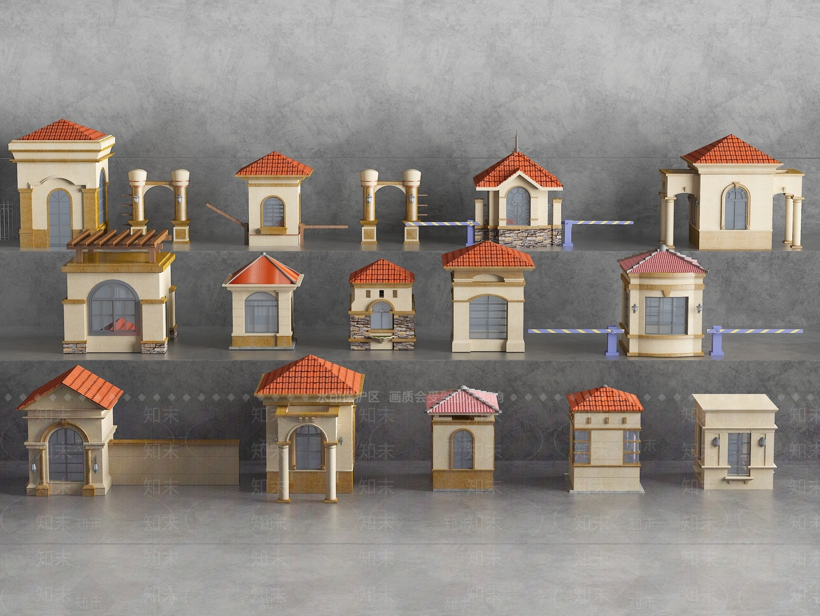 现代保安亭3D模型下载【ID:856013460】