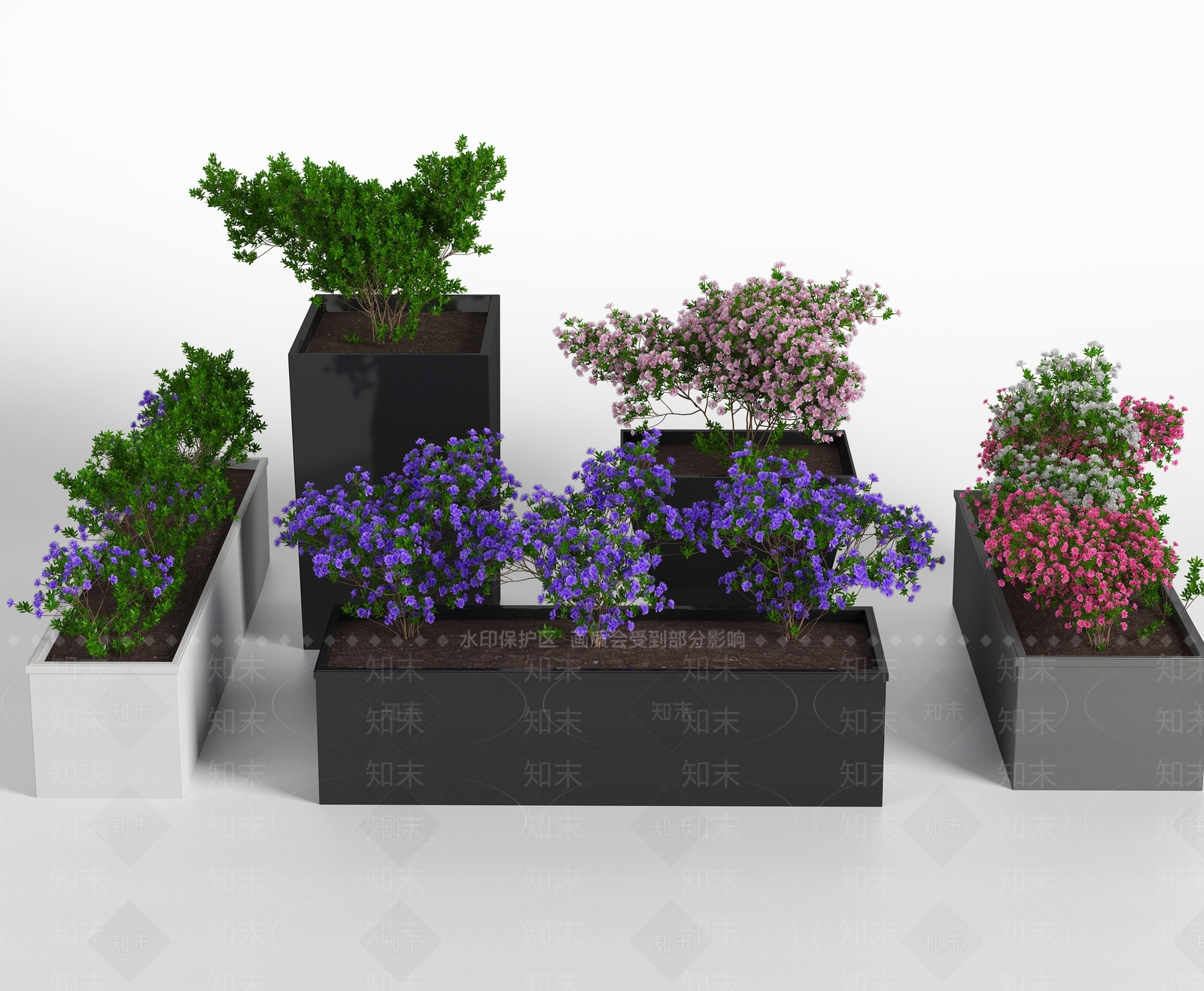 现代绿植盆栽3D模型下载【ID:656018789】