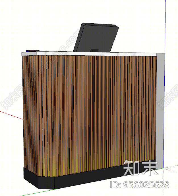 现代风格收银台SU模型下载【ID:956025628】