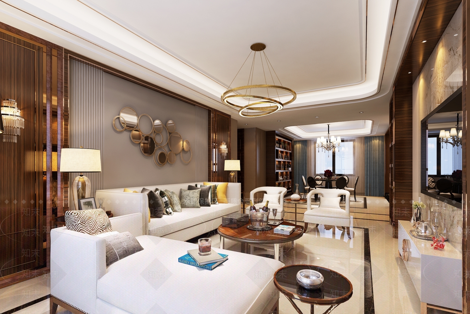 现代港式客餐厅3D模型下载【ID:856028302】