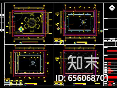 餐厅小包房参考必备cad施工图下载【ID:656068701】