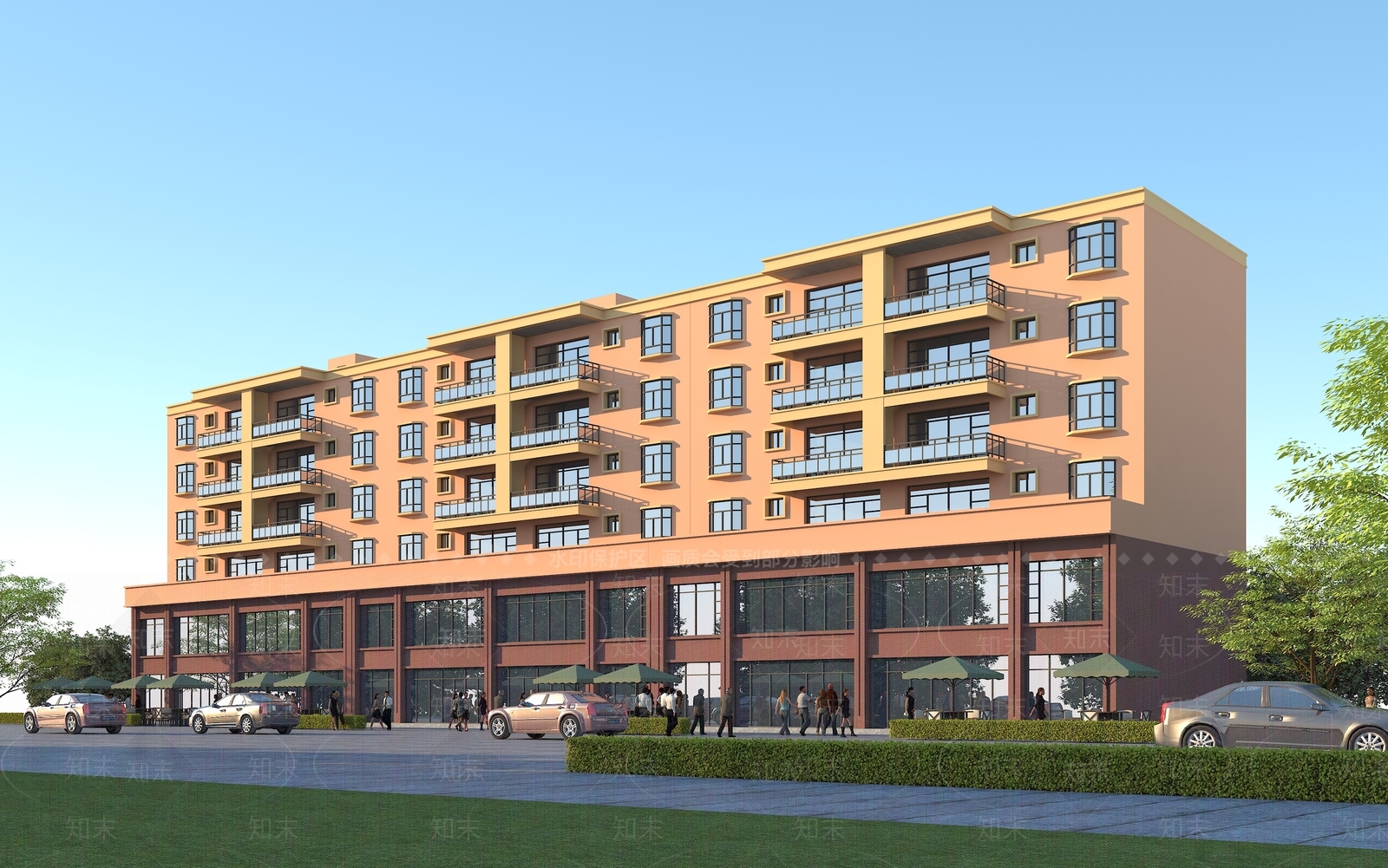 现代商住楼3D模型下载【ID:356068872】