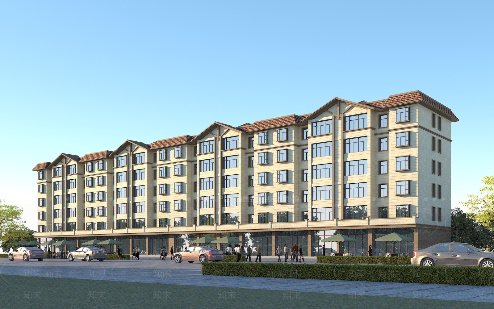 现代商住楼3D模型下载【ID:356070853】