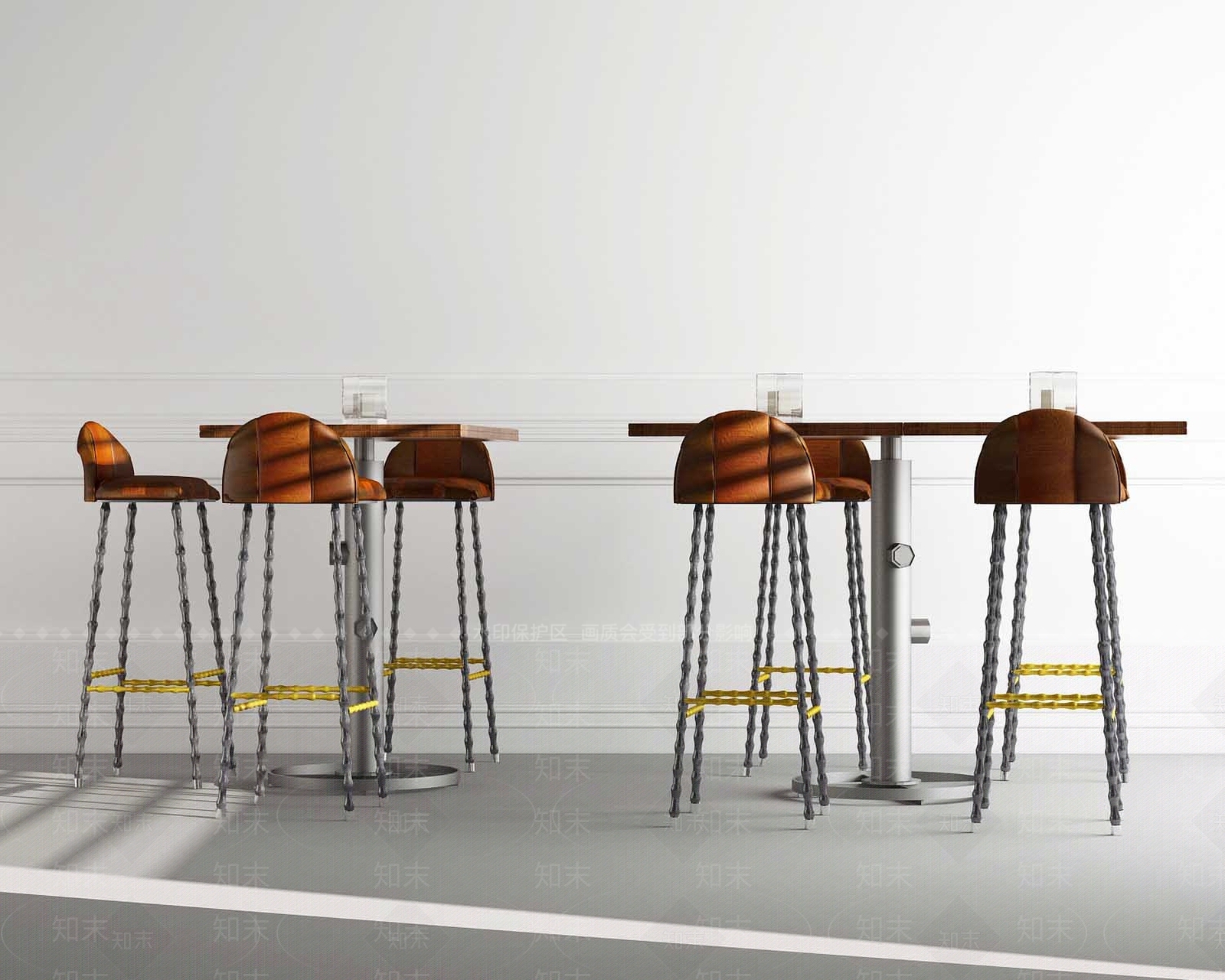 简欧吧桌椅组合3D模型下载【ID:656086332】