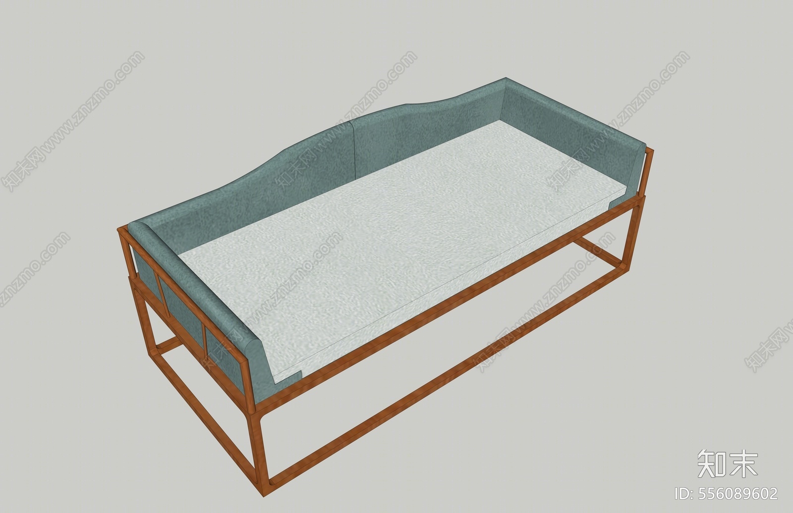 新中式风格卧榻SU模型下载【ID:556089602】