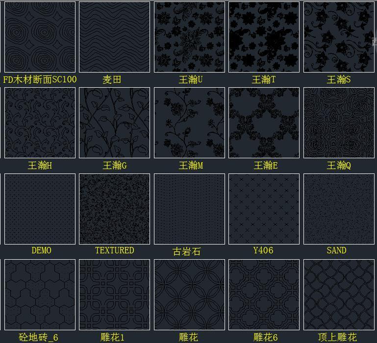 CAD填充图案cad施工图下载【ID:256096161】