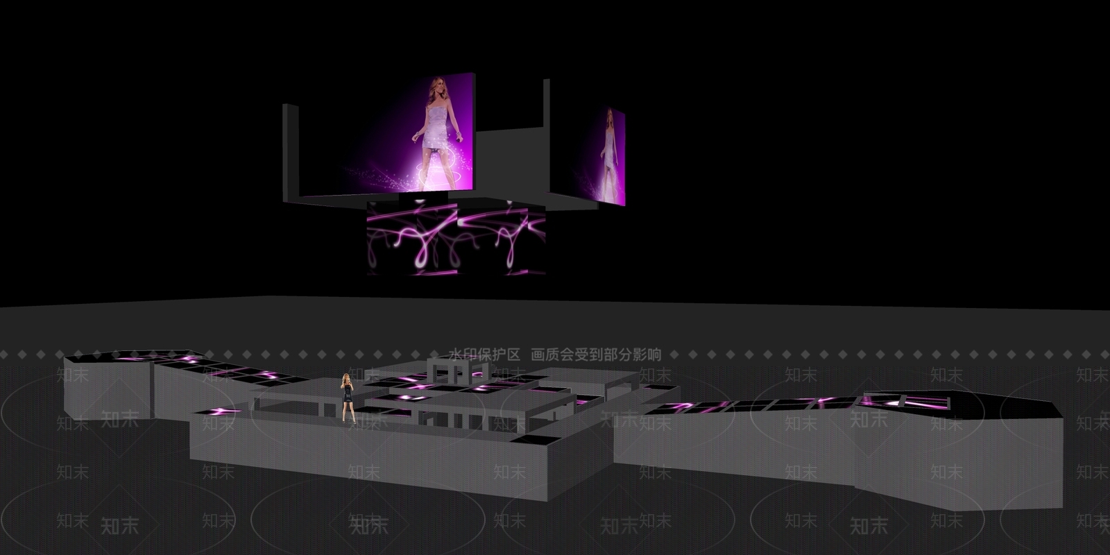 现代风格舞台SU模型下载【ID:356099735】