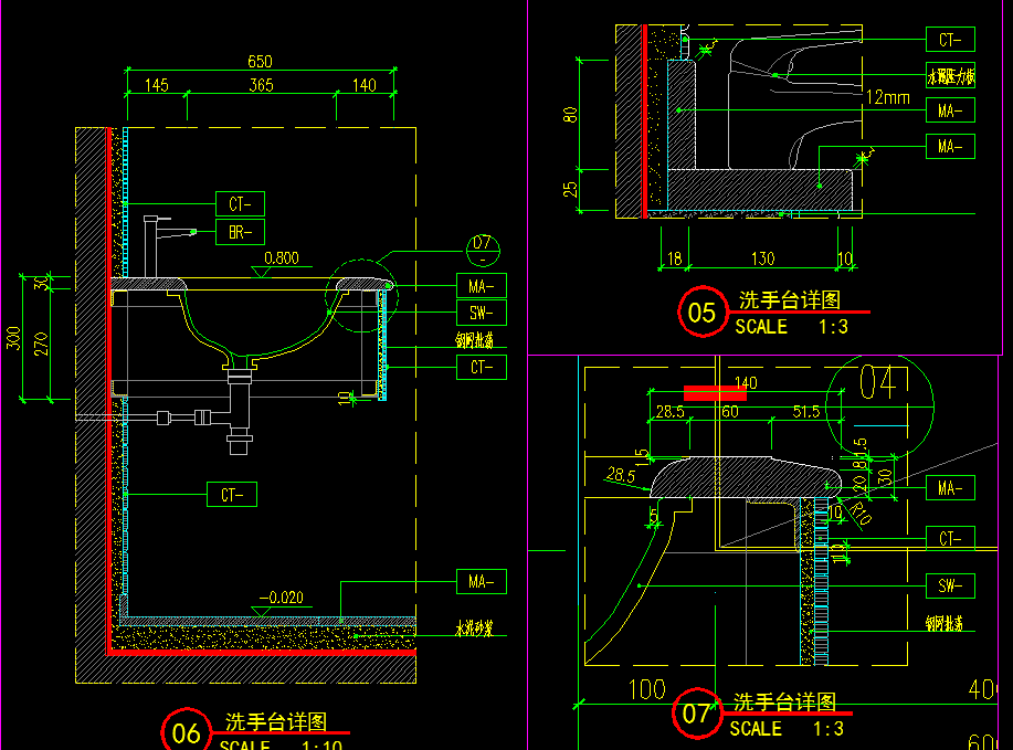 盥洗池图例图片