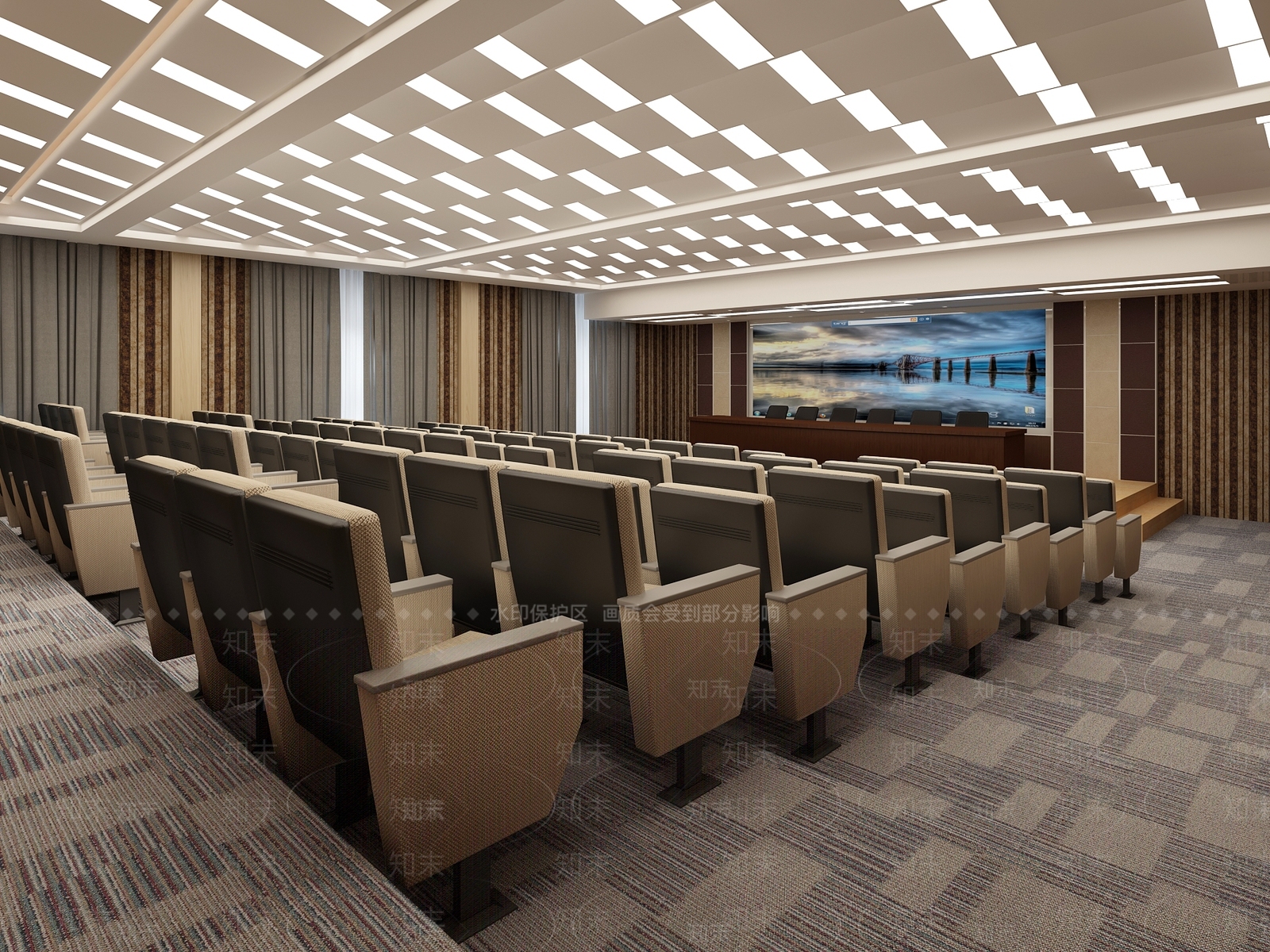 现代会议厅3D模型下载【ID:556122270】