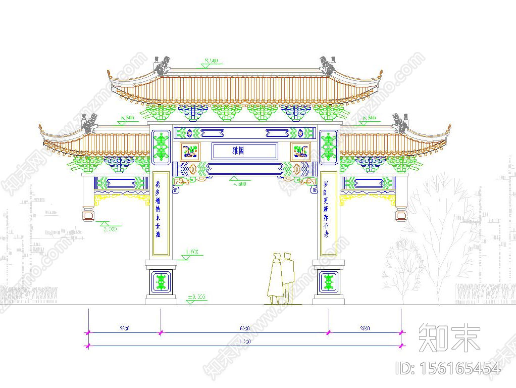 牌坊施工图下载【ID:156165454】