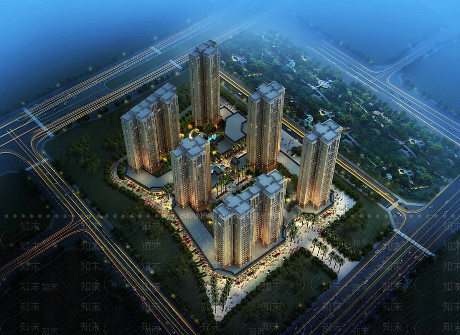 古典风格高层住宅SU模型下载【ID:256186796】