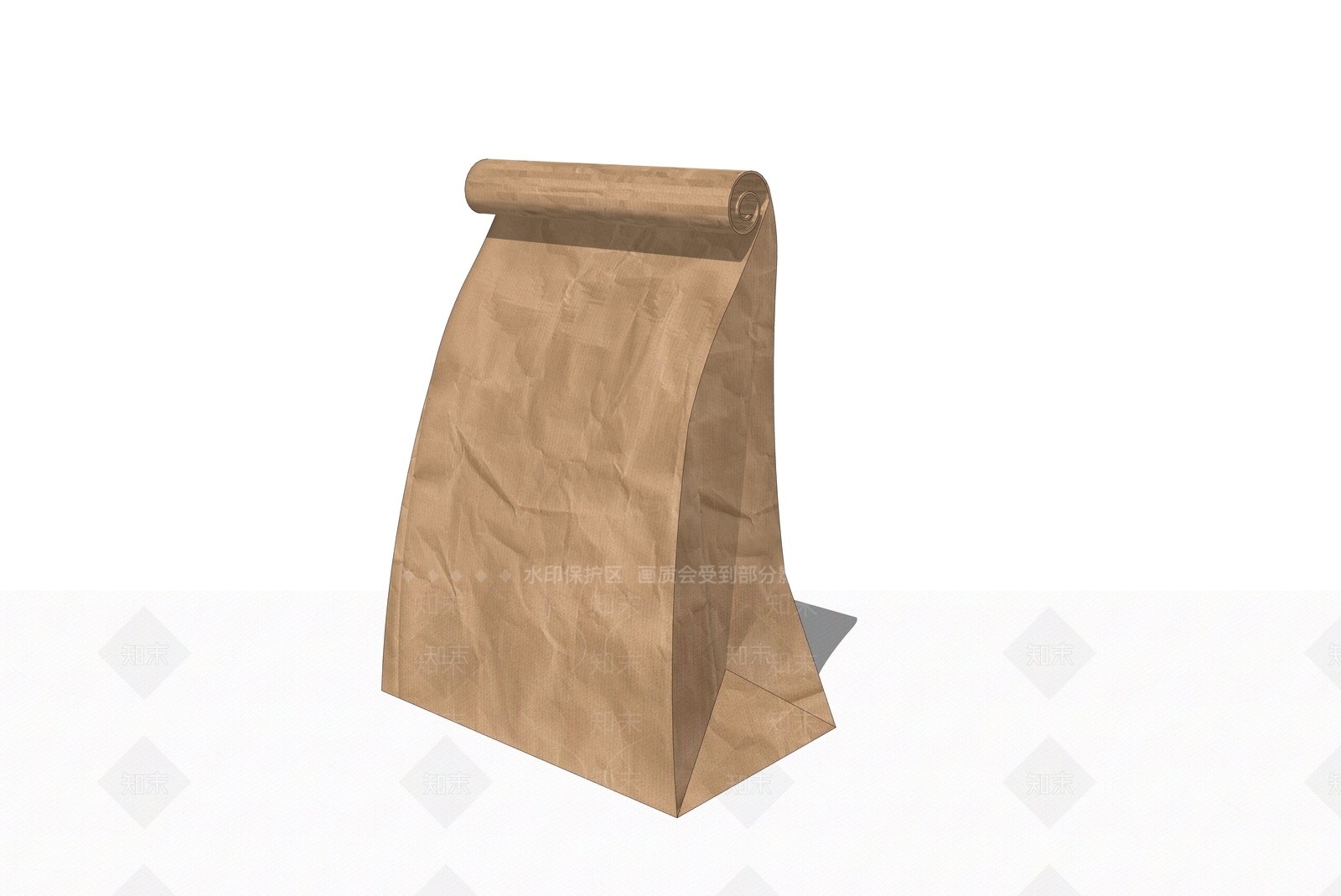 现代风格纸袋SU模型下载【ID:656196337】