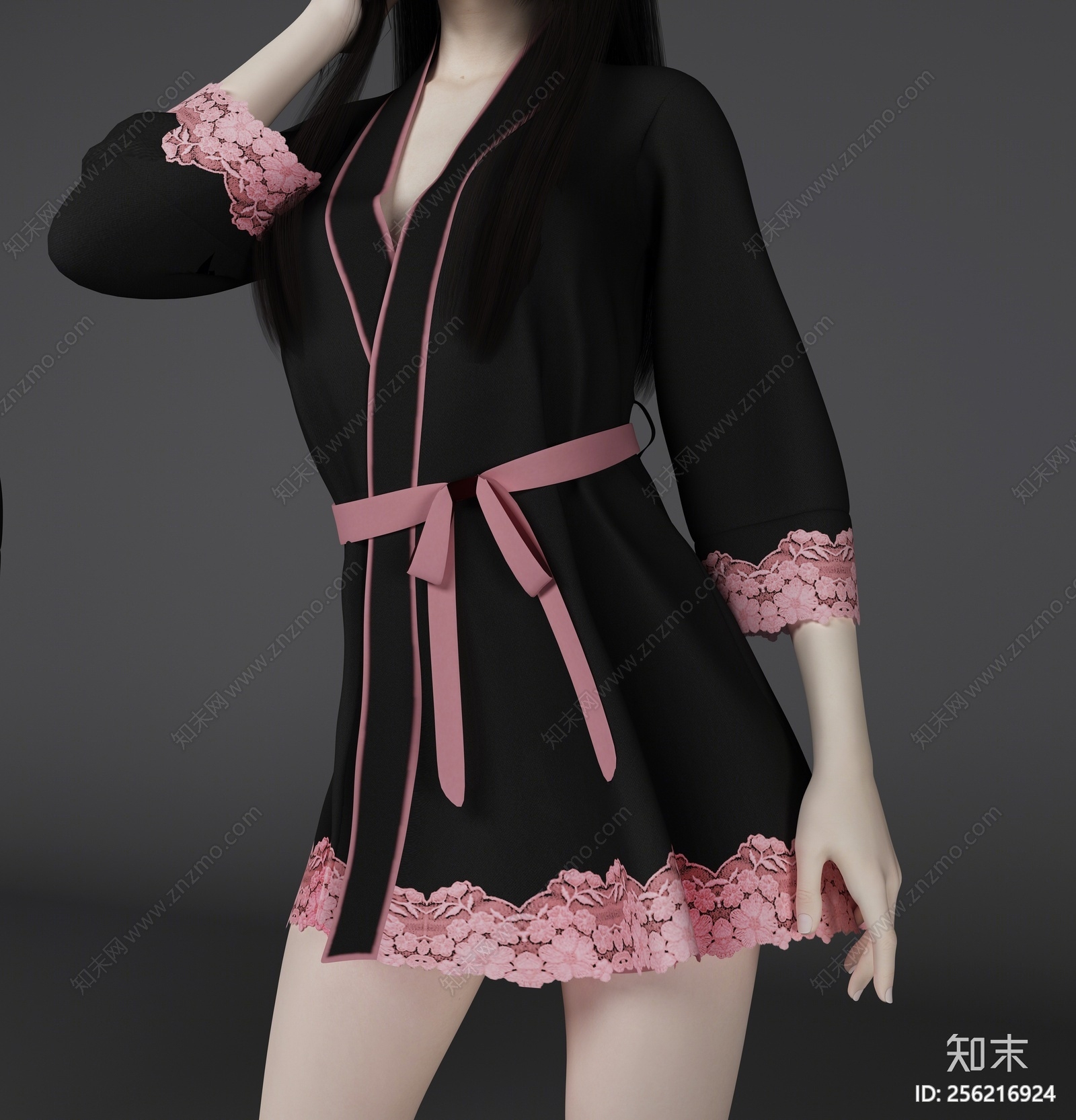 现代美女模特3D模型下载【ID:256216924】