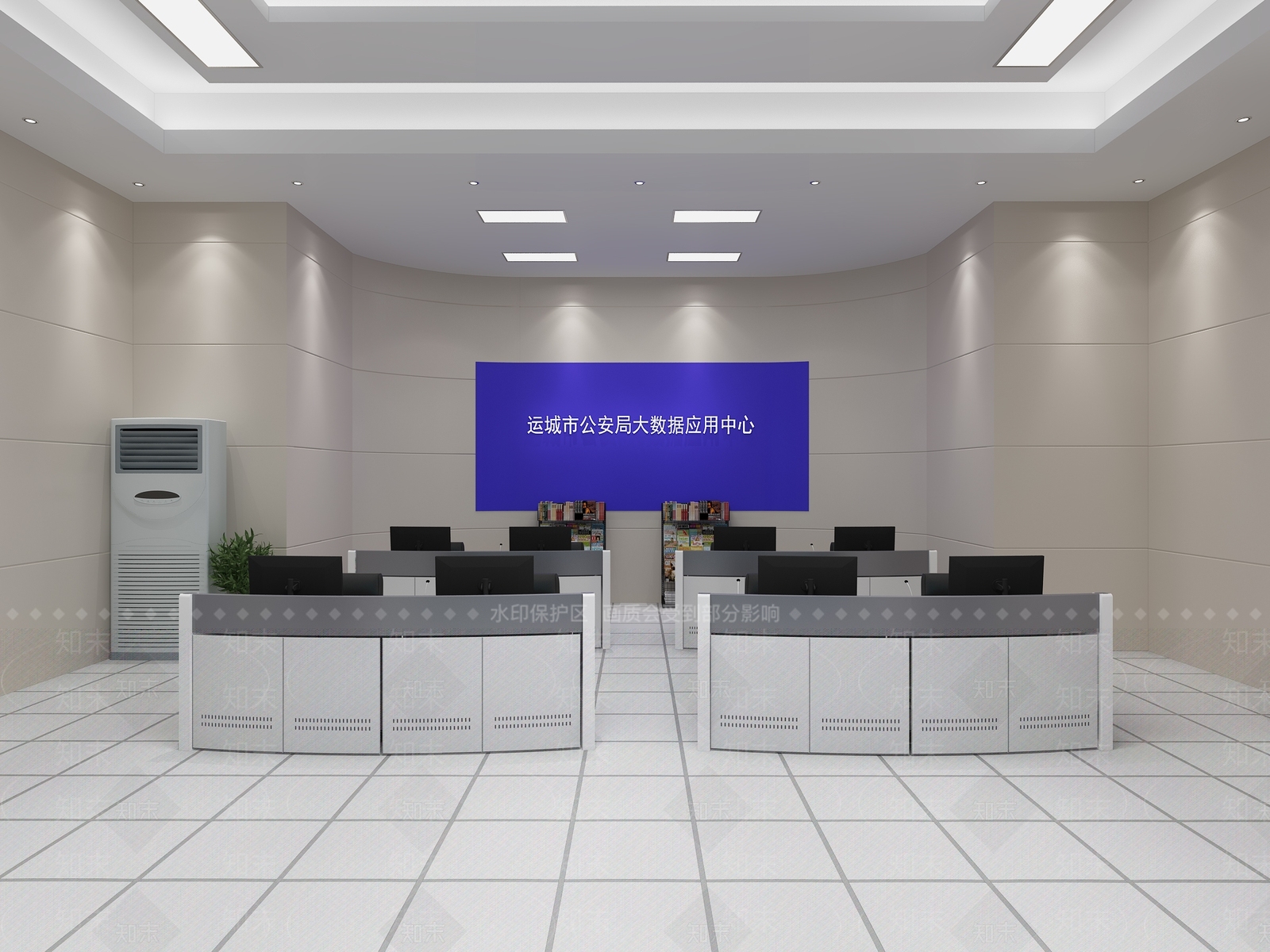 现代公安监控中心3D模型下载【ID:556233704】