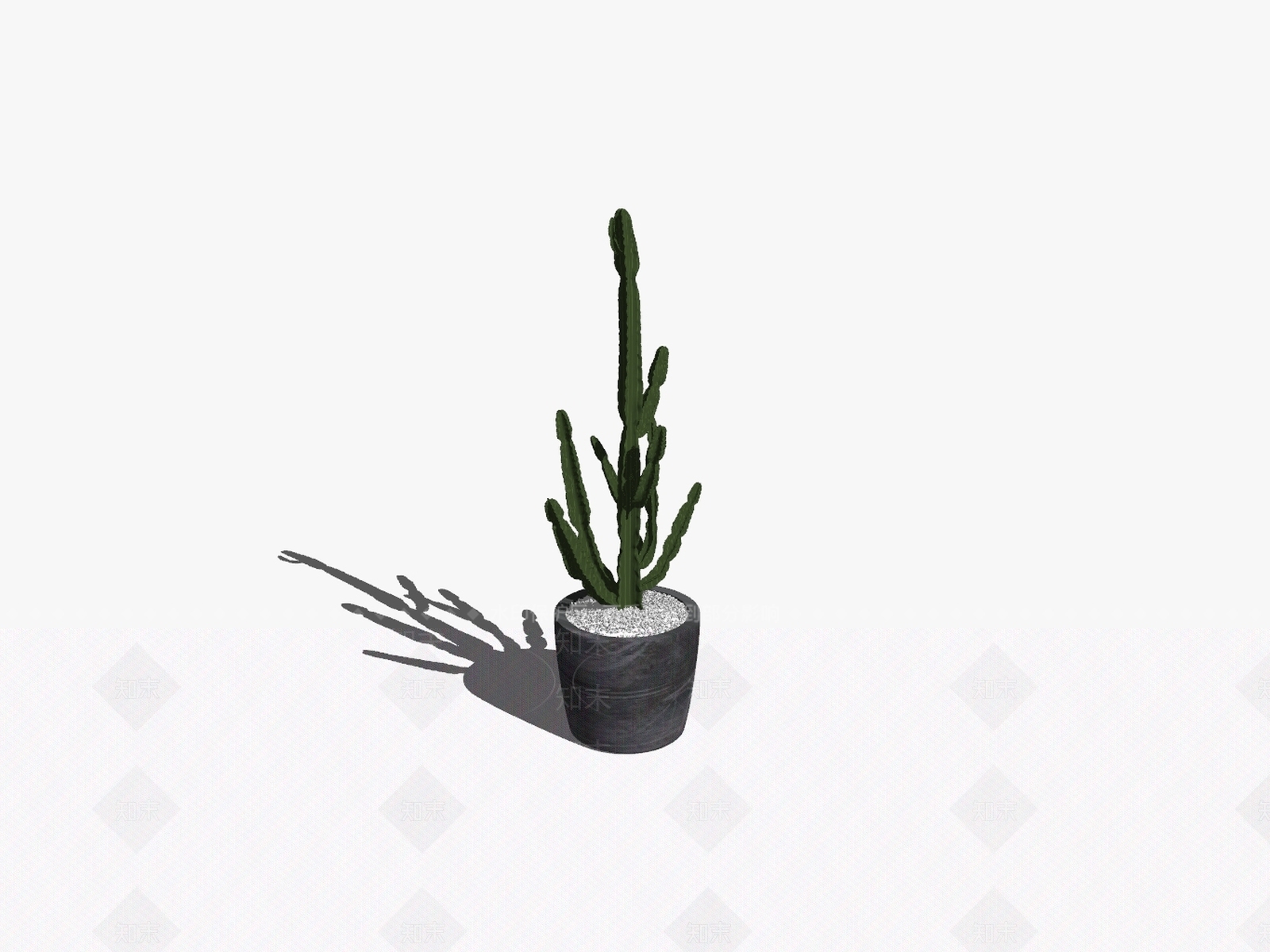 北欧风格盆栽SU模型下载【ID:156249843】