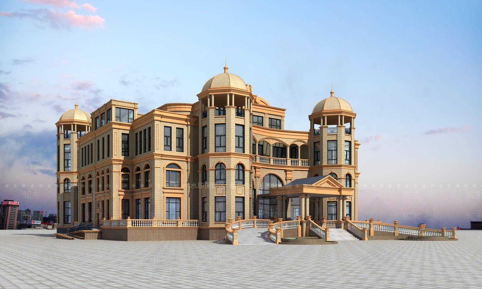 欧式古典办公楼3D模型下载【ID:556276567】