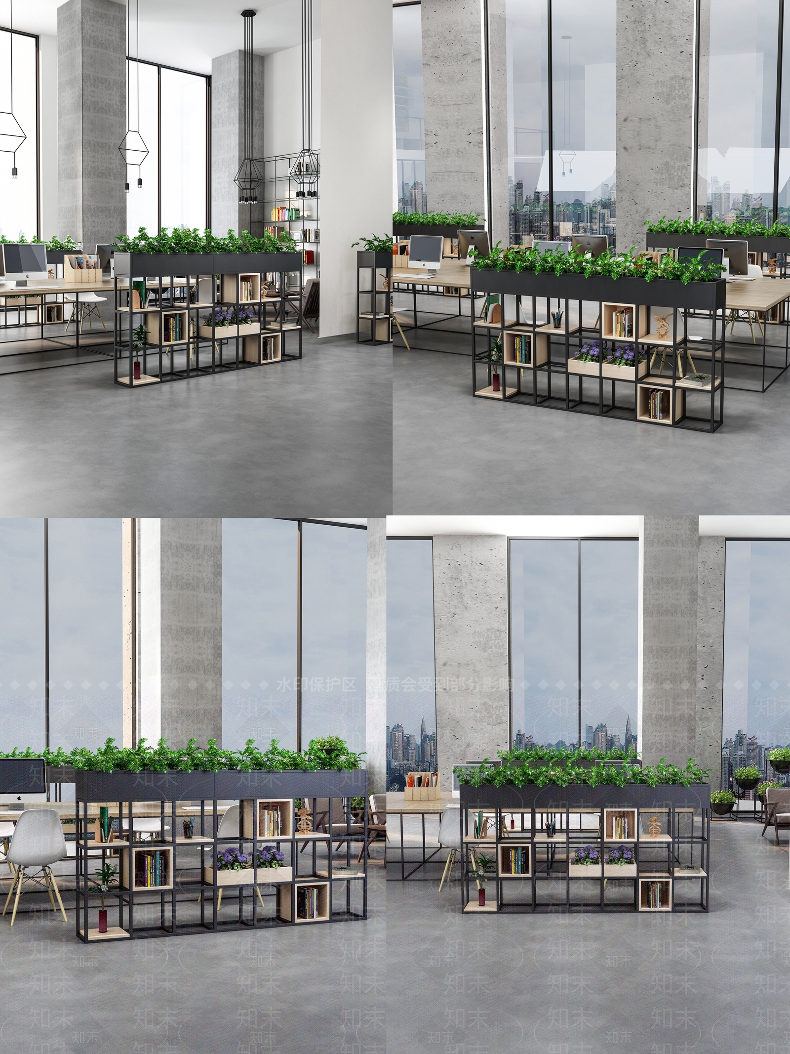 工业风办公室3D模型下载【ID:456283367】