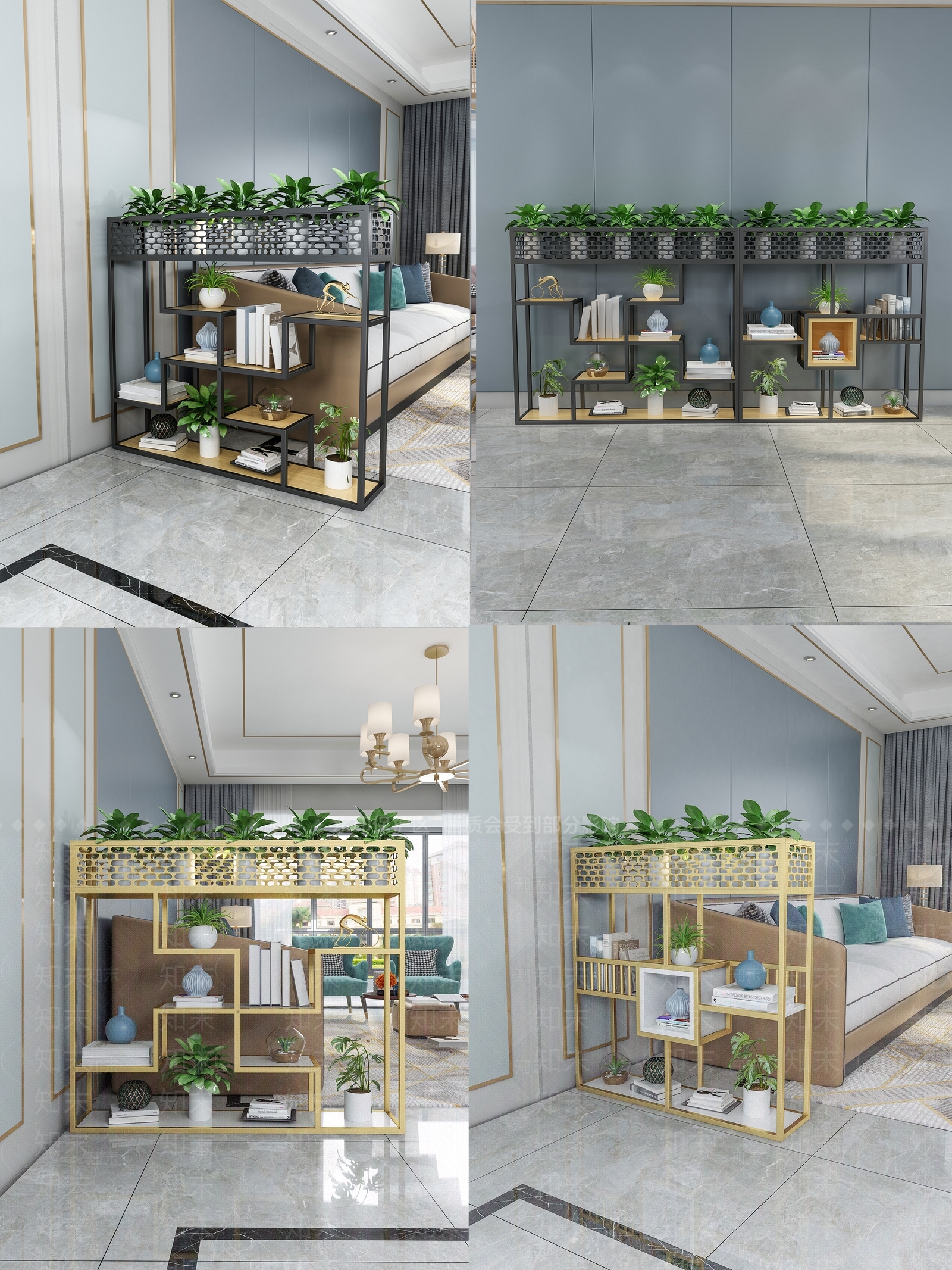 北欧花架3D模型下载【ID:756297788】