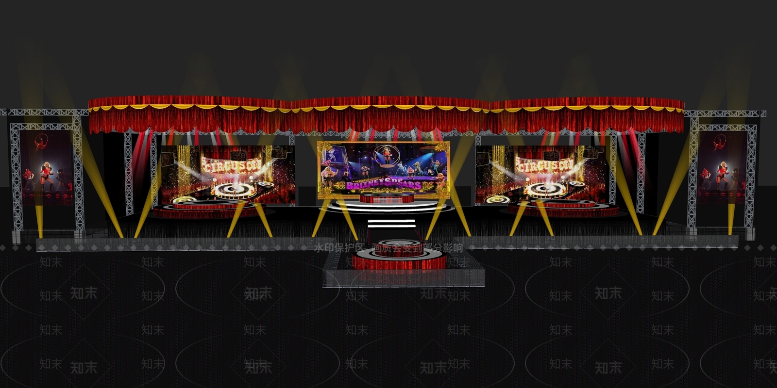 现代风格舞台SU模型下载【ID:356311785】