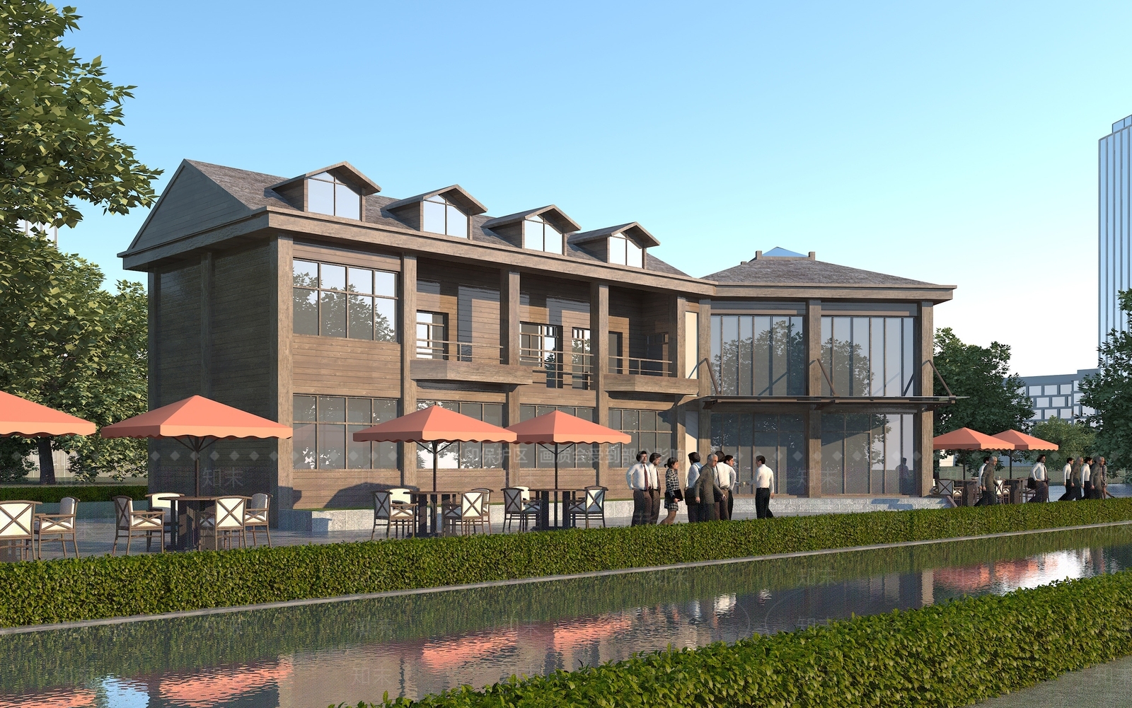 现代风格酒吧街3D模型下载【ID:556314194】