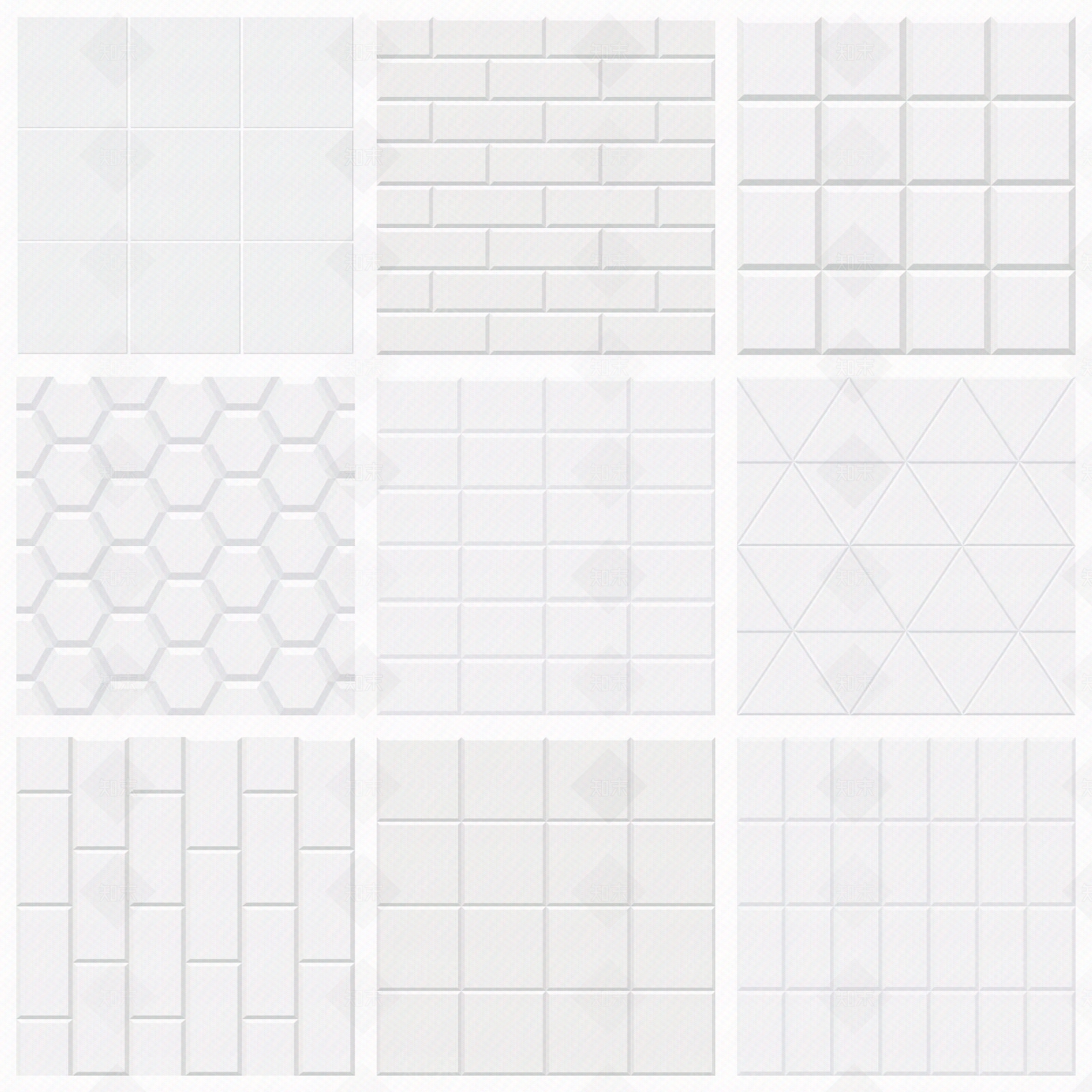 多种白色石砖墙贴图下载【ID:856376429】