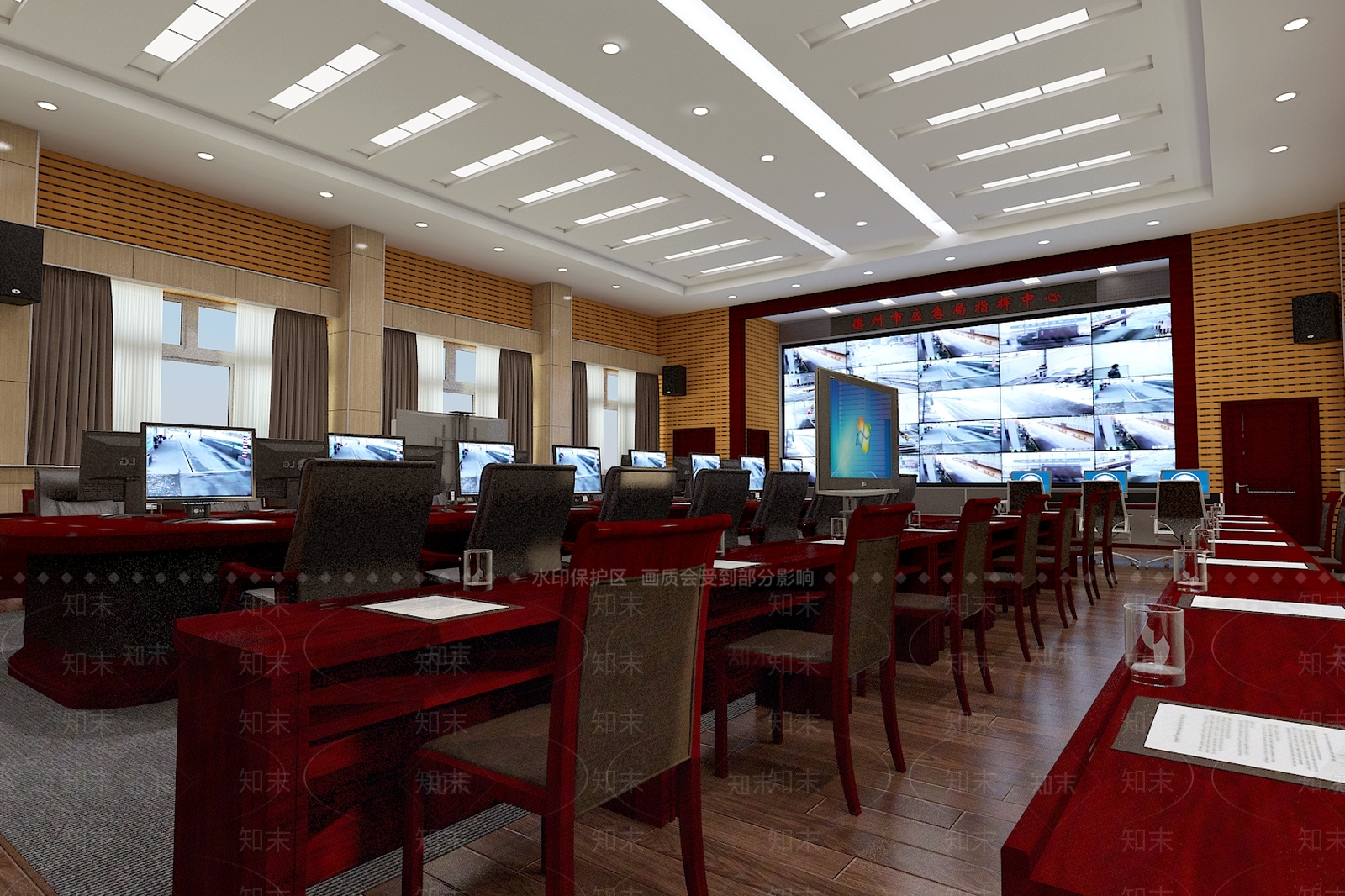 现代监控大厅3D模型下载【ID:556420247】