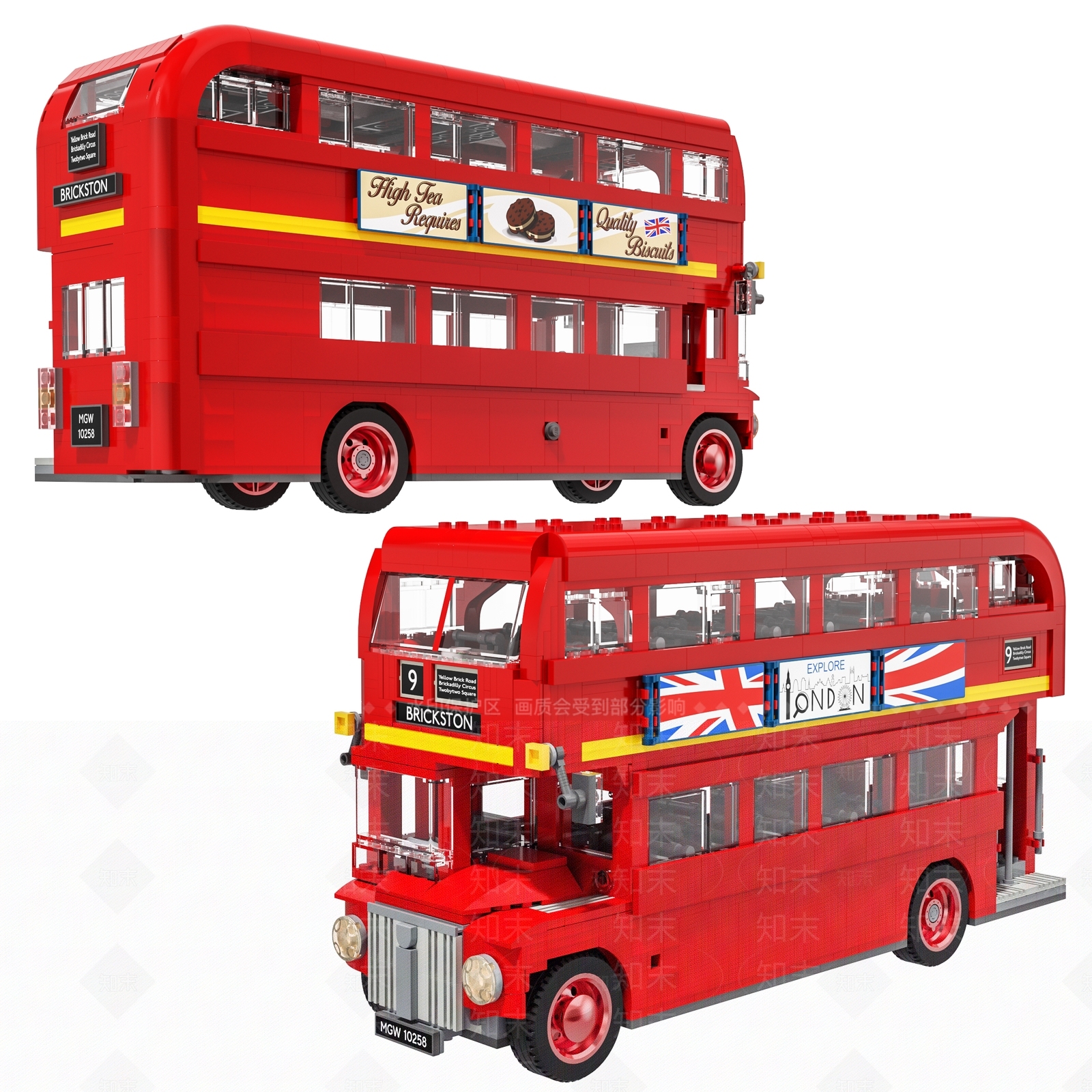 现代巴士积木玩具3D模型下载【ID:456423805】