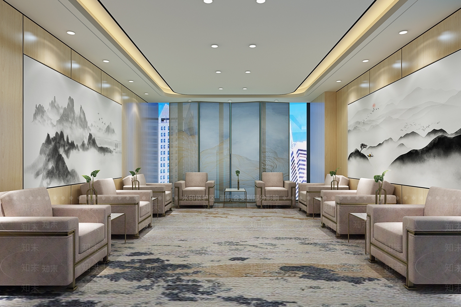 现代vip接待室3D模型下载【ID:856450076】