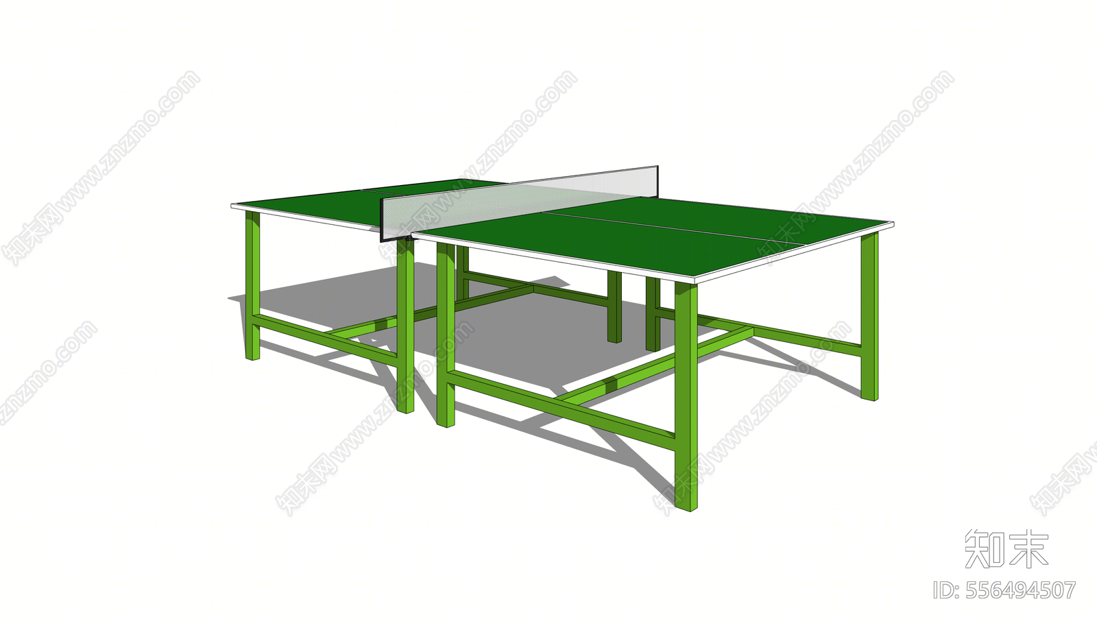 现代风格乒乓球桌SU模型下载【ID:556494507】