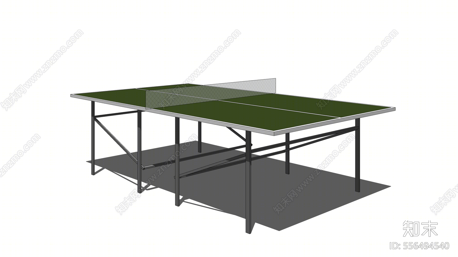 现代风格乒乓球桌SU模型下载【ID:556494540】
