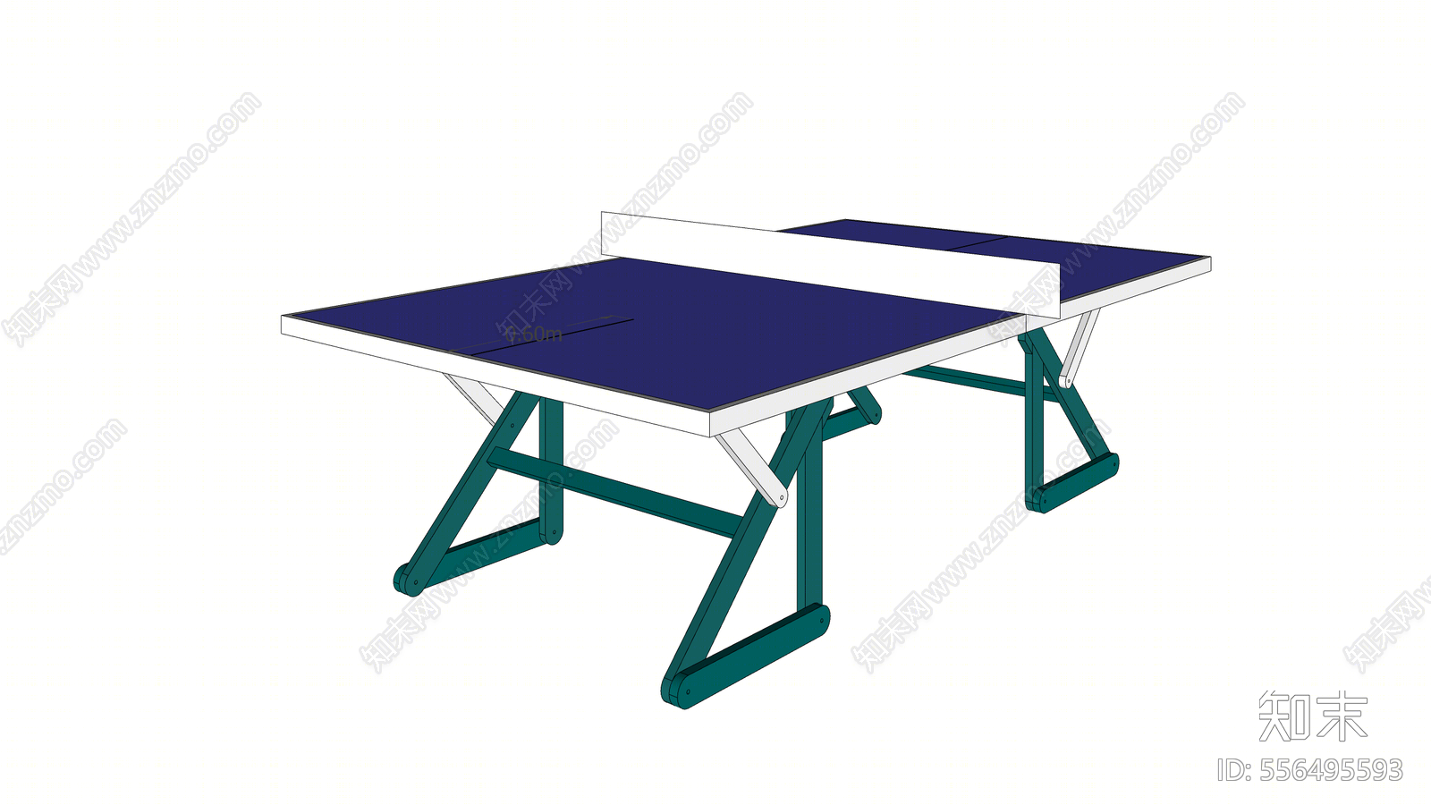 现代风格乒乓球桌SU模型下载【ID:556495593】
