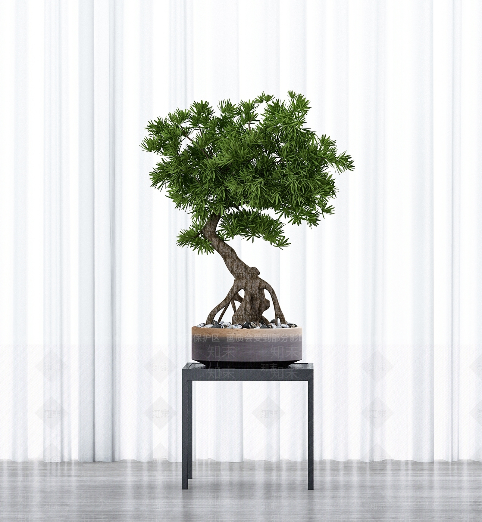 新中式盆景摆设组合3D模型下载【ID:356544880】