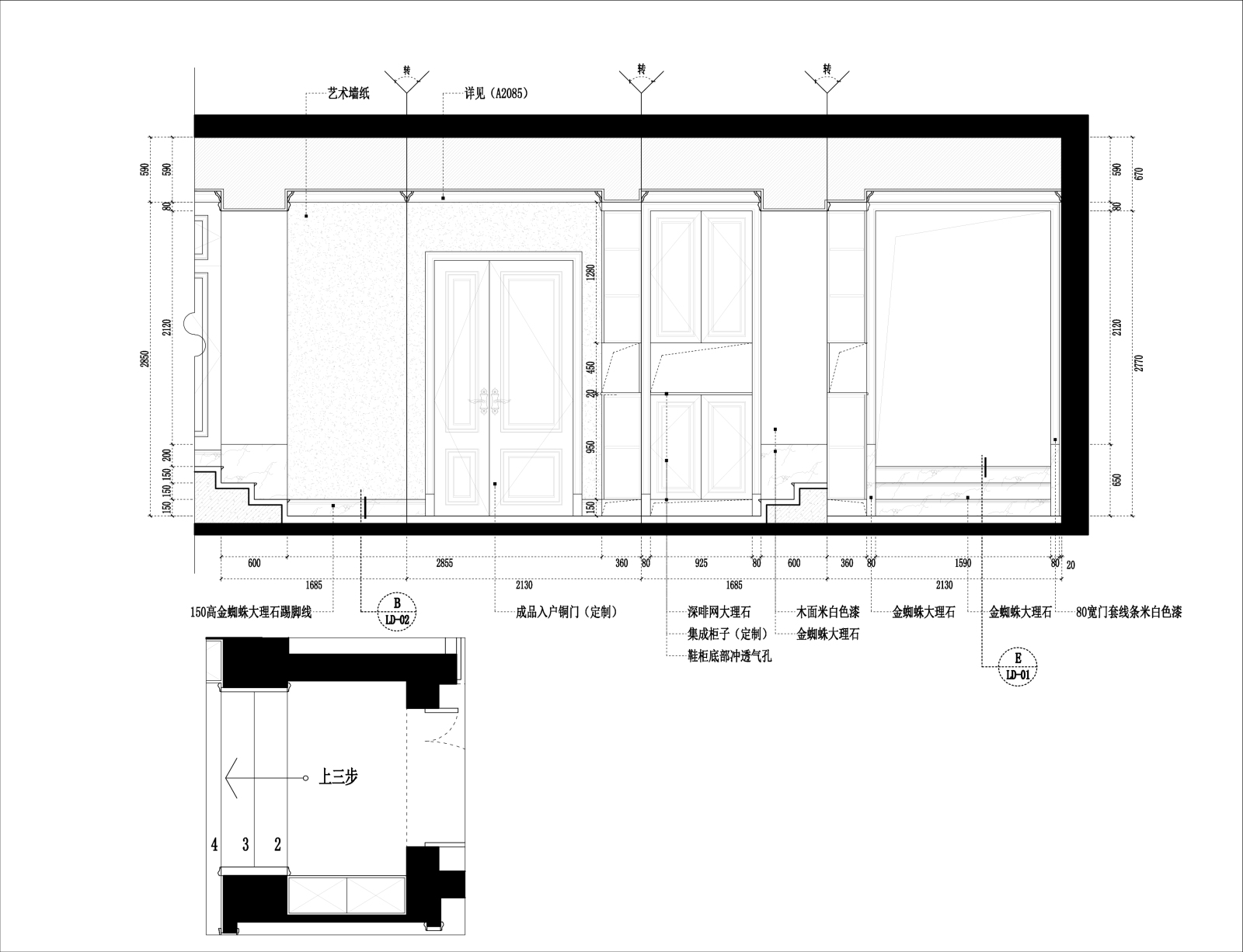 欧式风格豪华家装设计完整施工图设计cad施工图下载【ID:556565422】