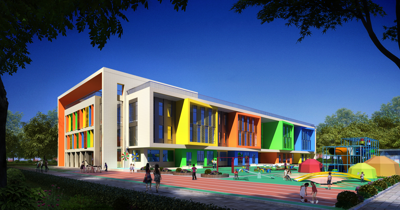 幼儿园学校园施工图cad施工图下载【ID:456567150】