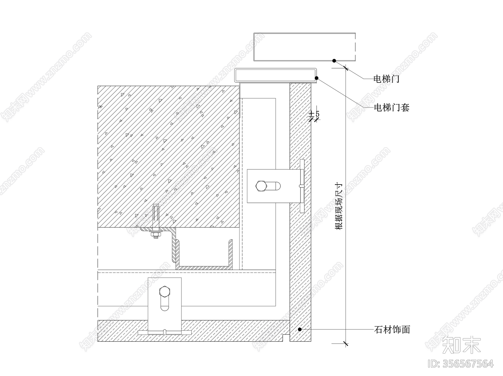 电梯门套施工图下载【ID:356567564】