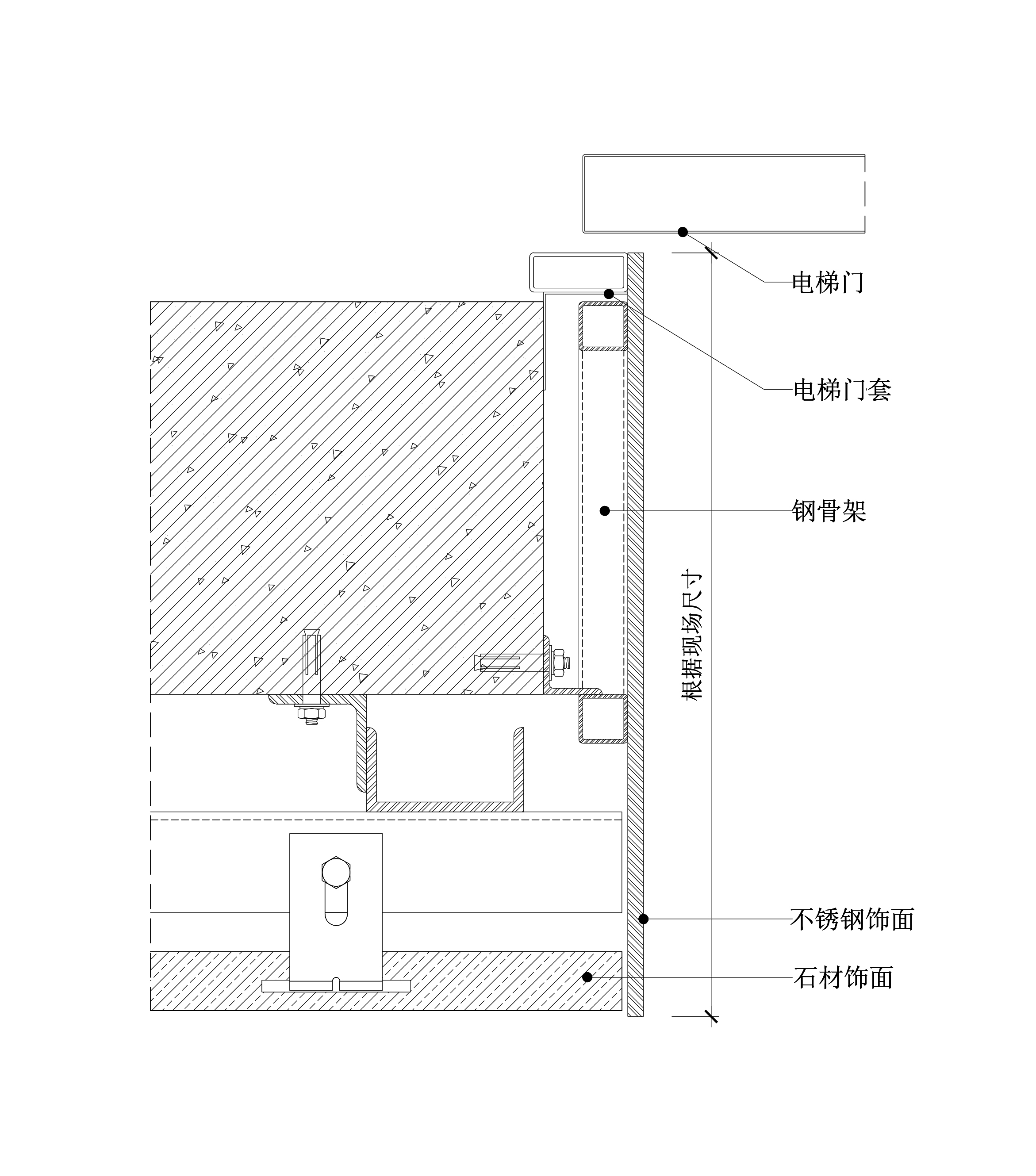 不锈钢门套剖面图图片