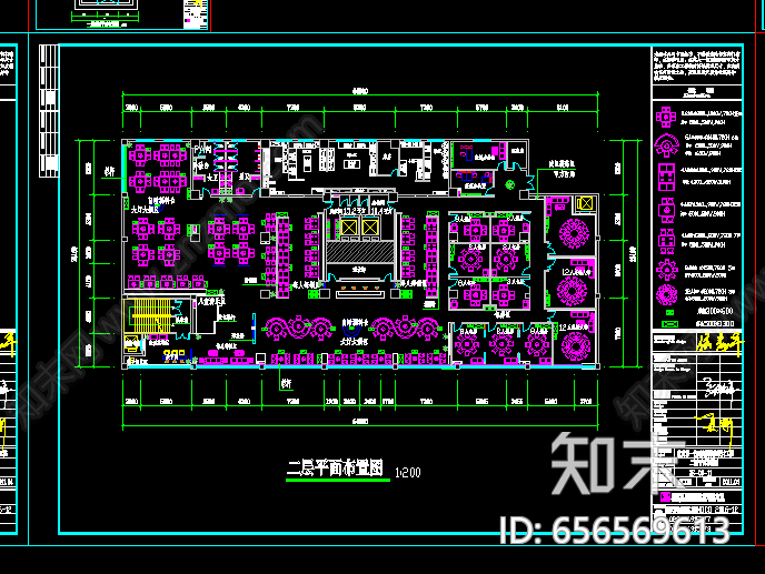 完整的酒店装修施工图cad施工图下载【ID:656569613】