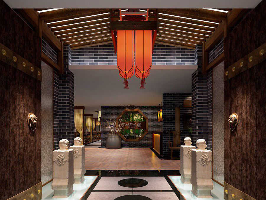 中式餐饮店cad施工图下载【ID:656579762】