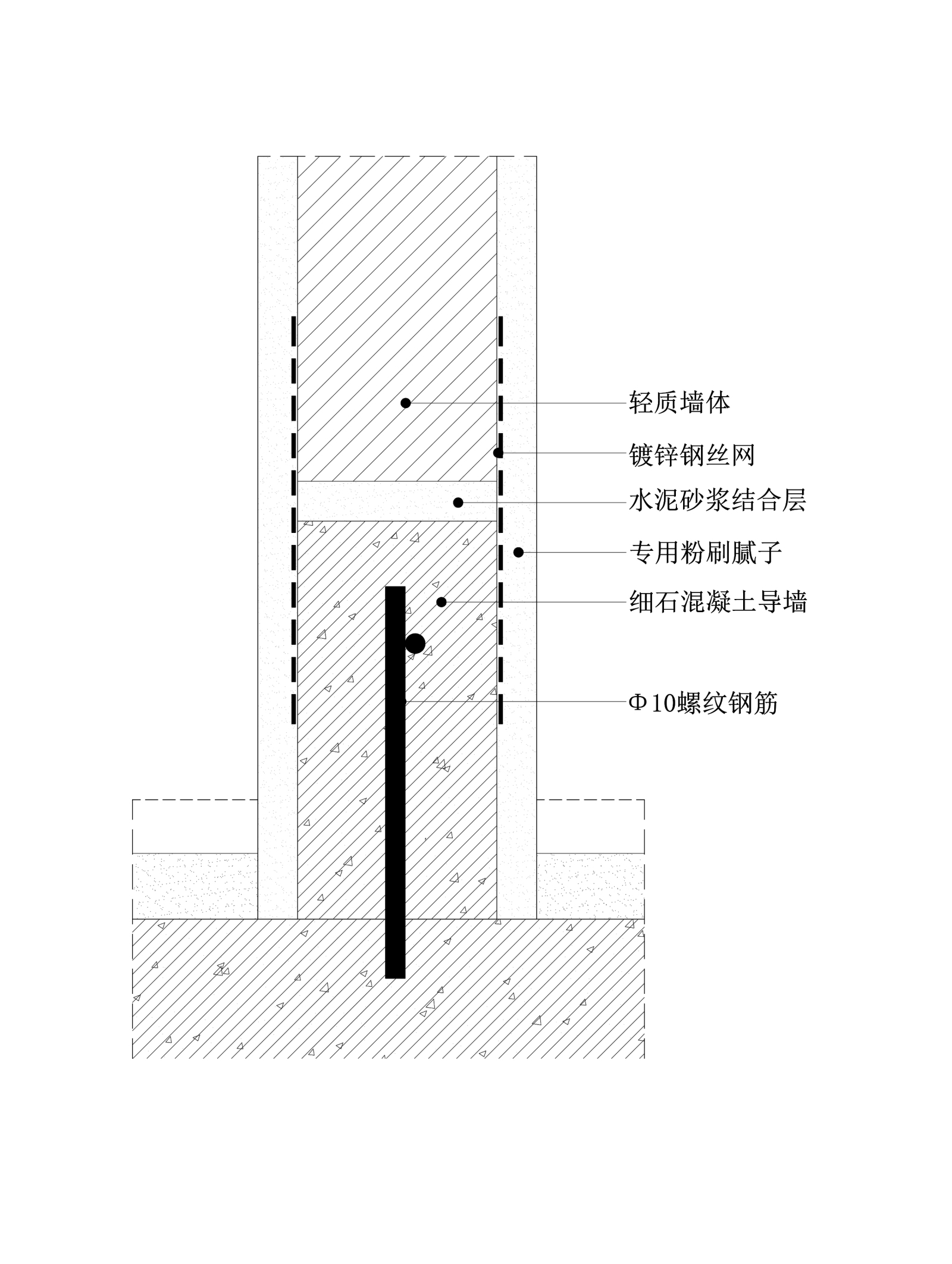 轻质墙节点图cad施工图下载【ID:256585979】