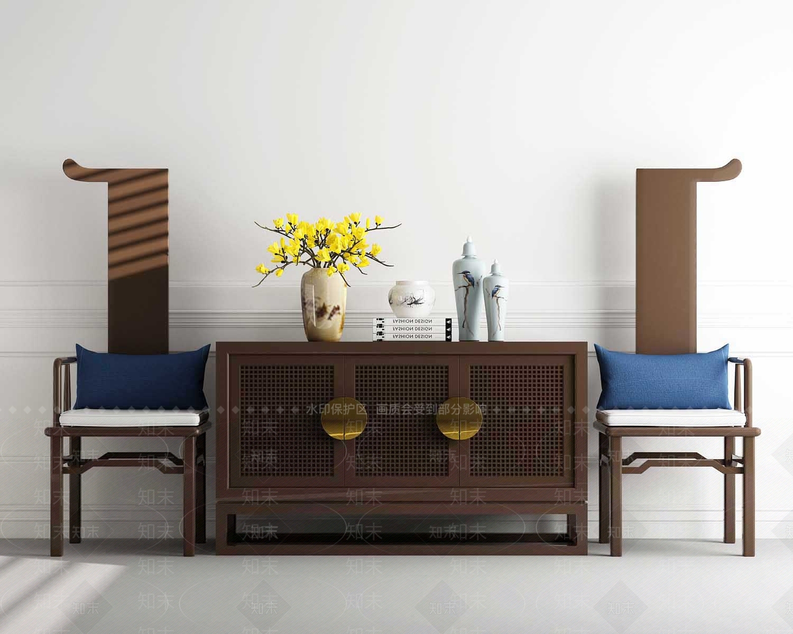 中式椅子3D模型下载【ID:256587412】