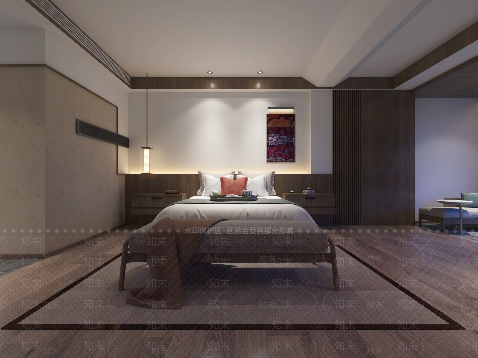 新中式豪华套间3D模型下载【ID:456593674】