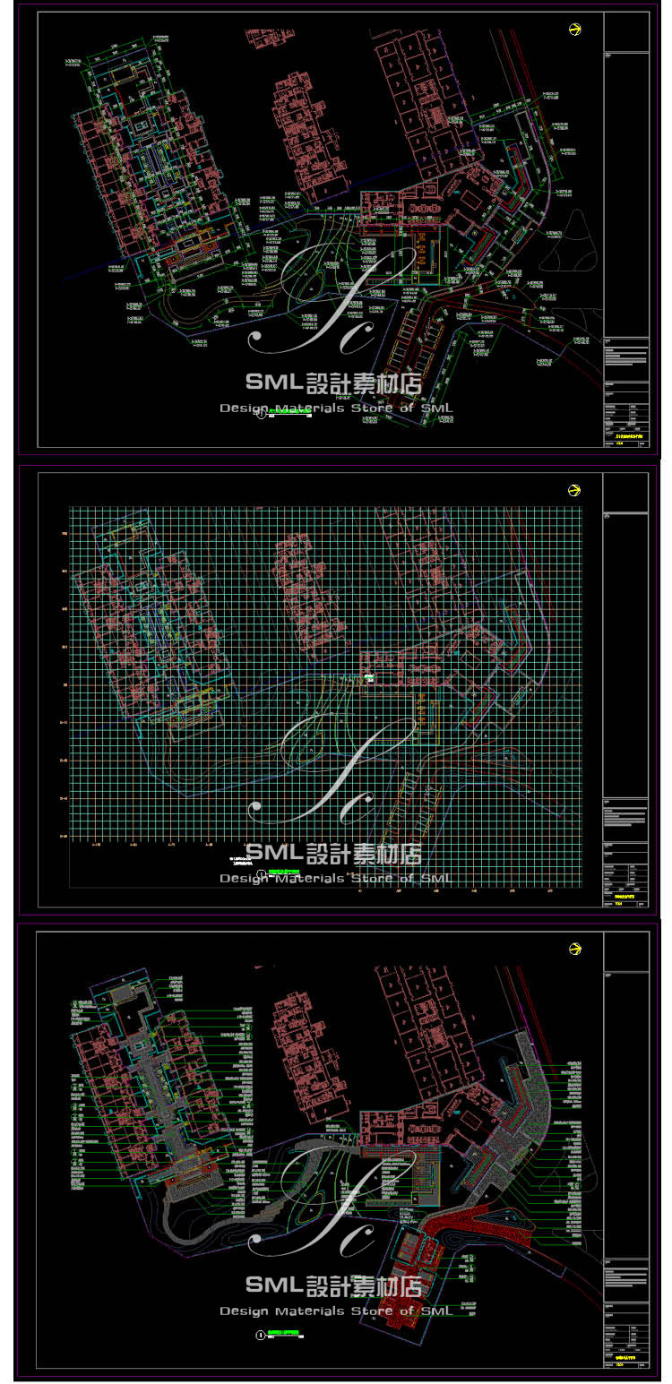 新中式跌水景施工图下载【ID:256599481】