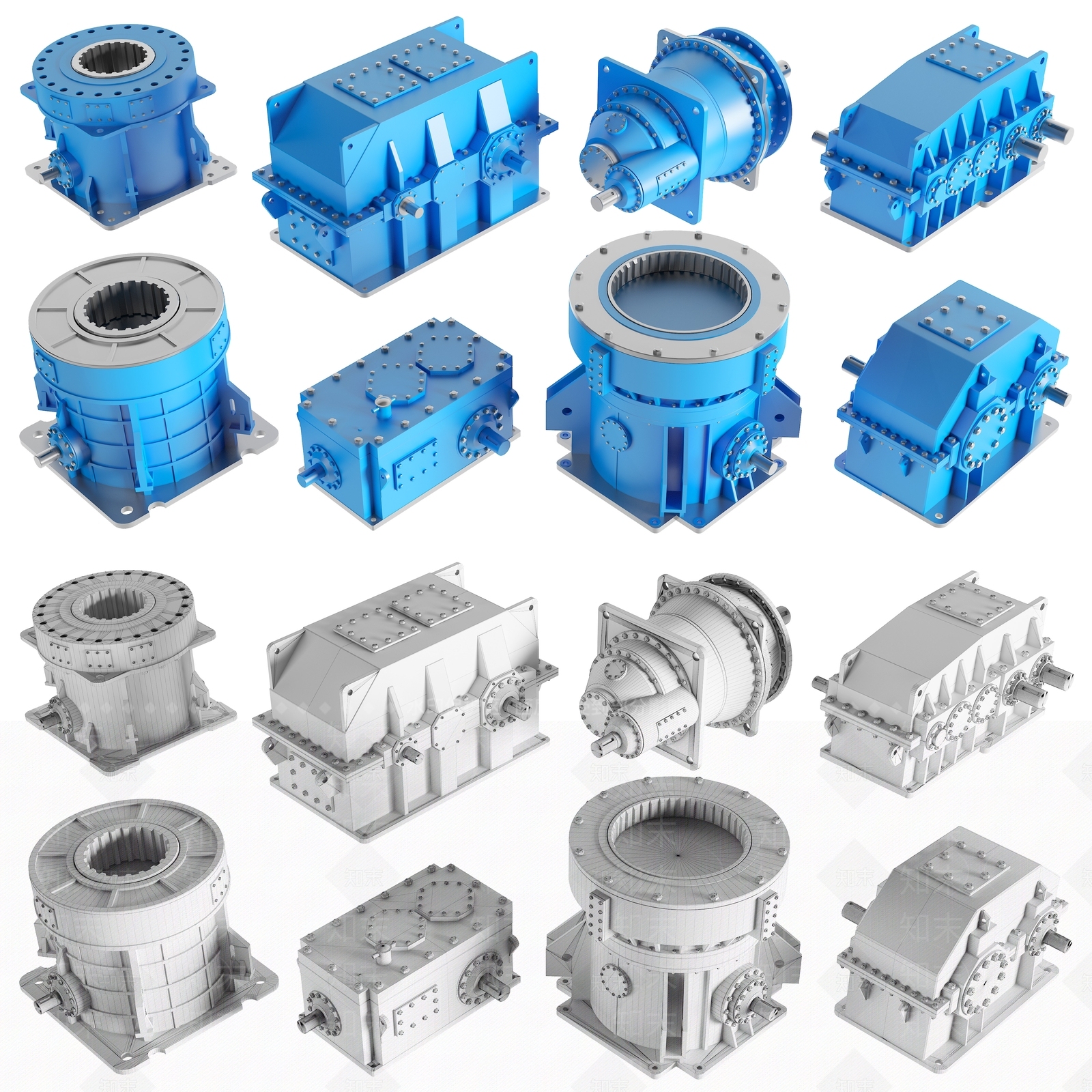 现代工业机械零件3D模型下载【ID:656609703】