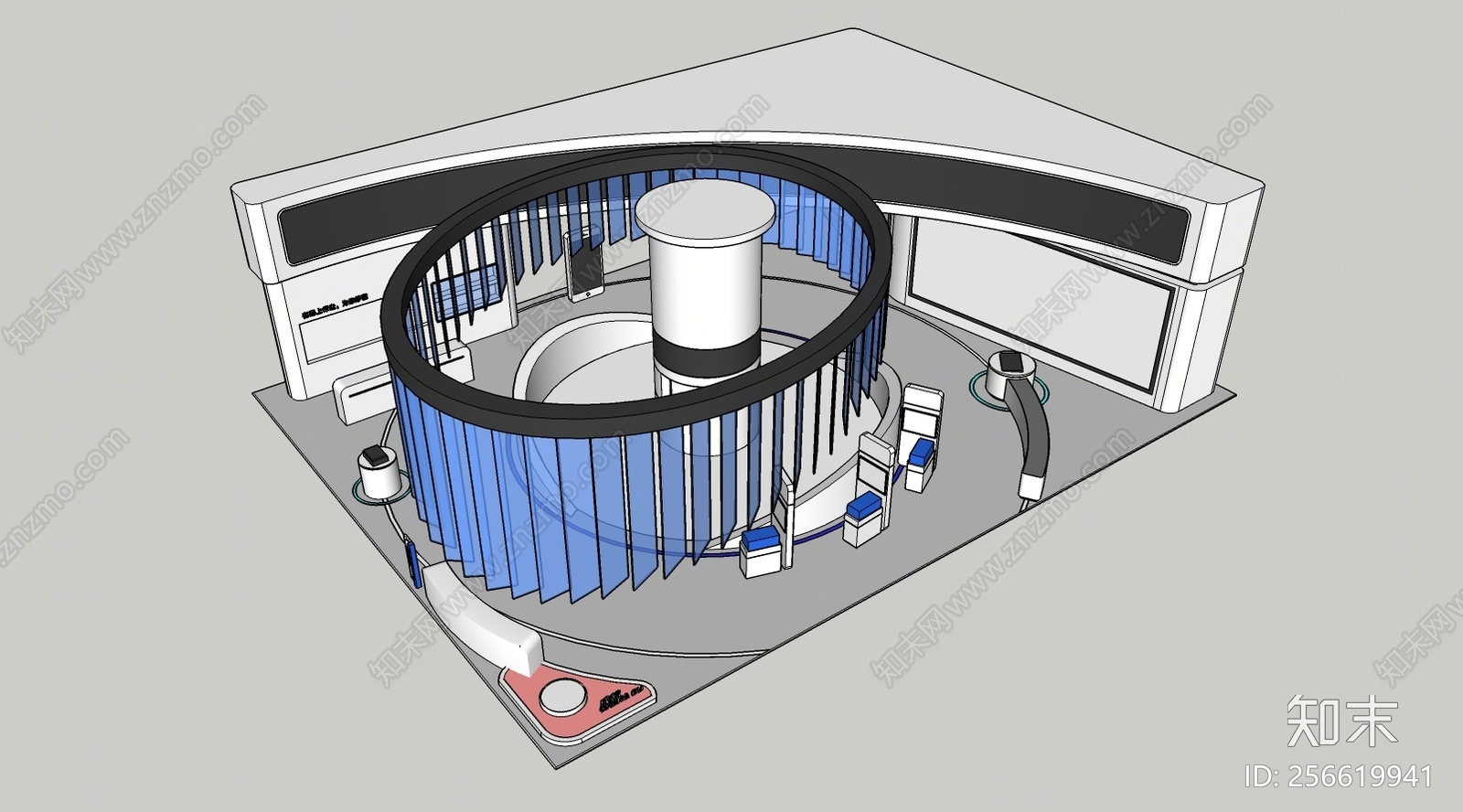 现代风格其他展厅SU模型下载【ID:256619941】