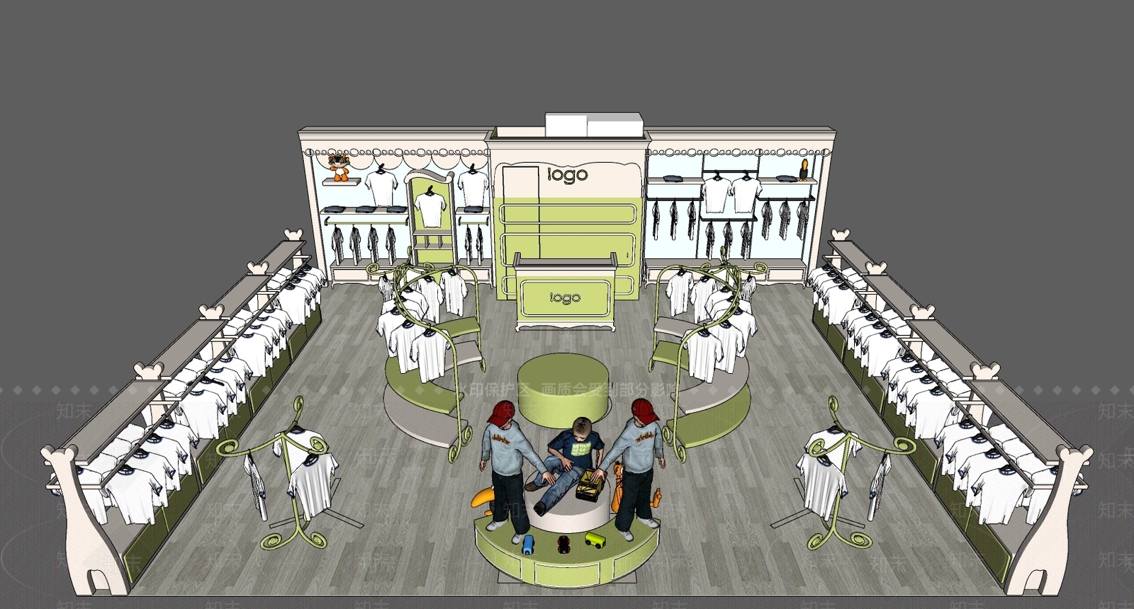 服装店SU模型精品下载_SketchUp模型_知末网