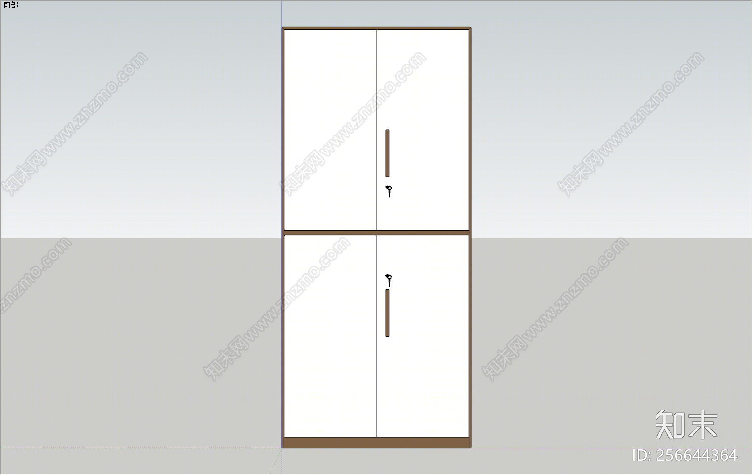 现代风格档案柜SU模型下载【ID:256644364】