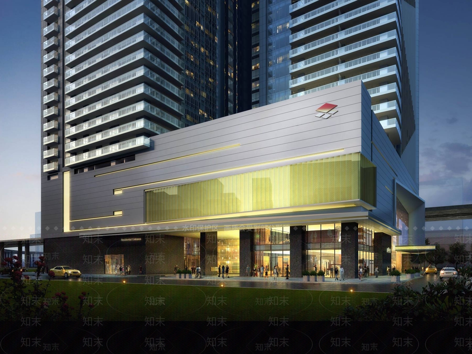 现代杭州卓越双子塔楼3D模型下载【ID:456663646】