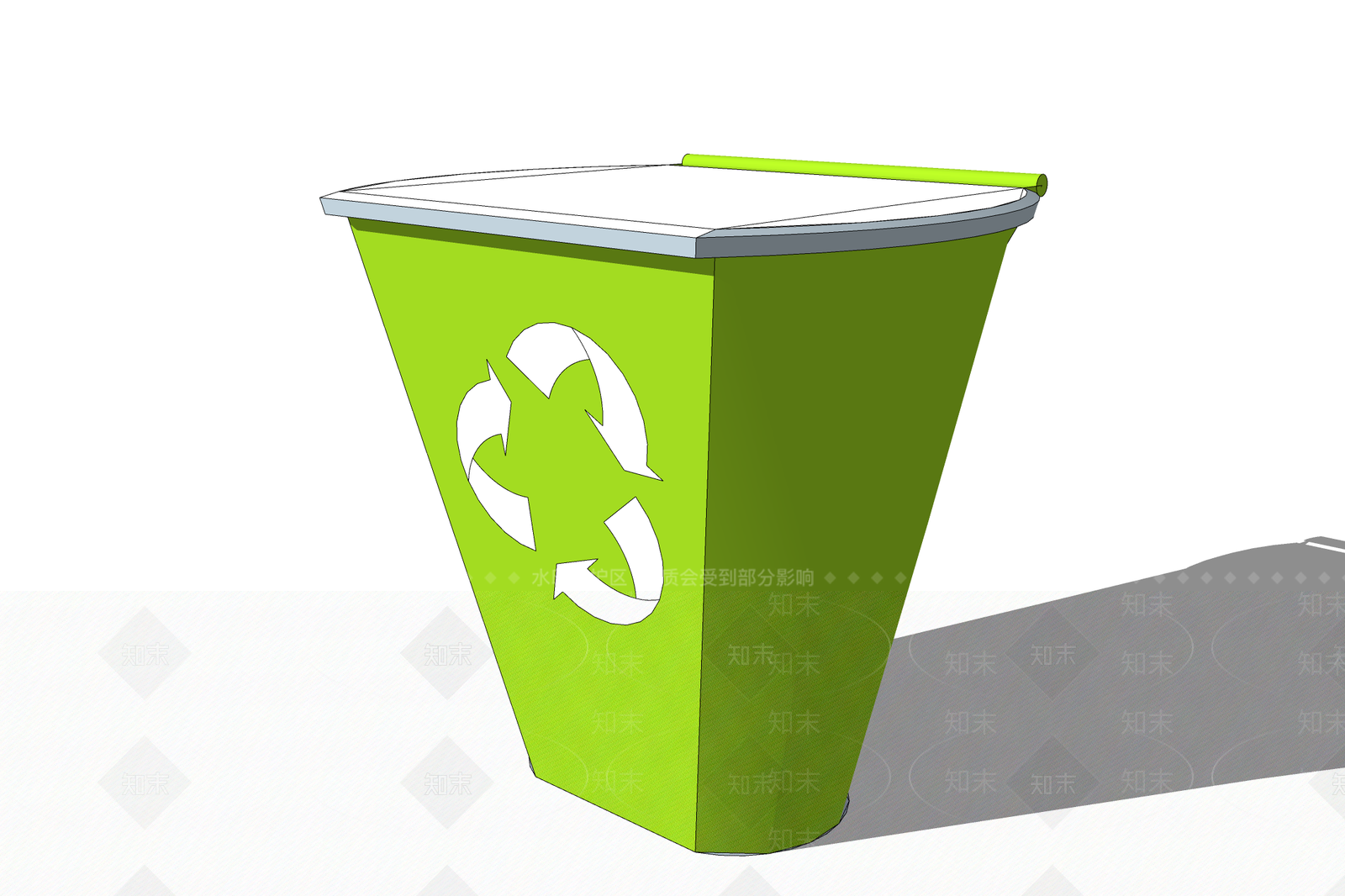 现代风格垃圾桶SU模型下载【ID:356672097】